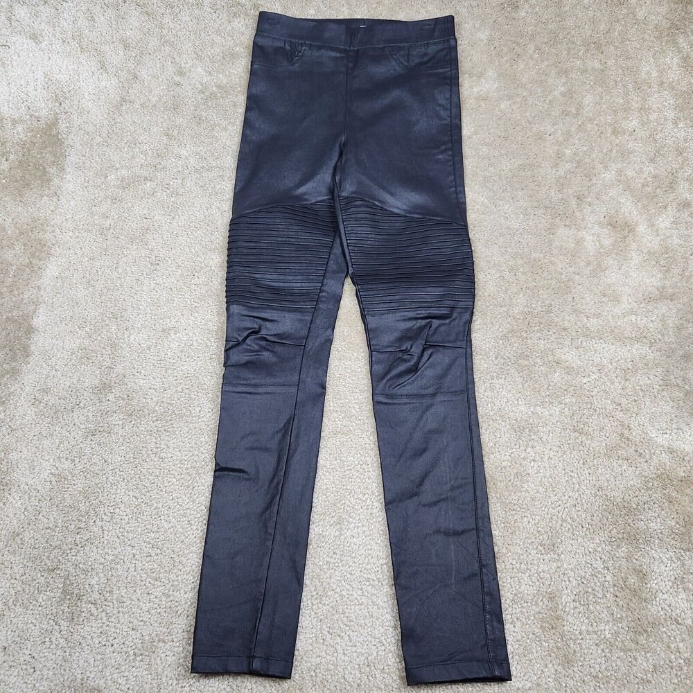 A Peach Womens Pants Small Black Cotton Nylon High Rise Jegging Tights A744
